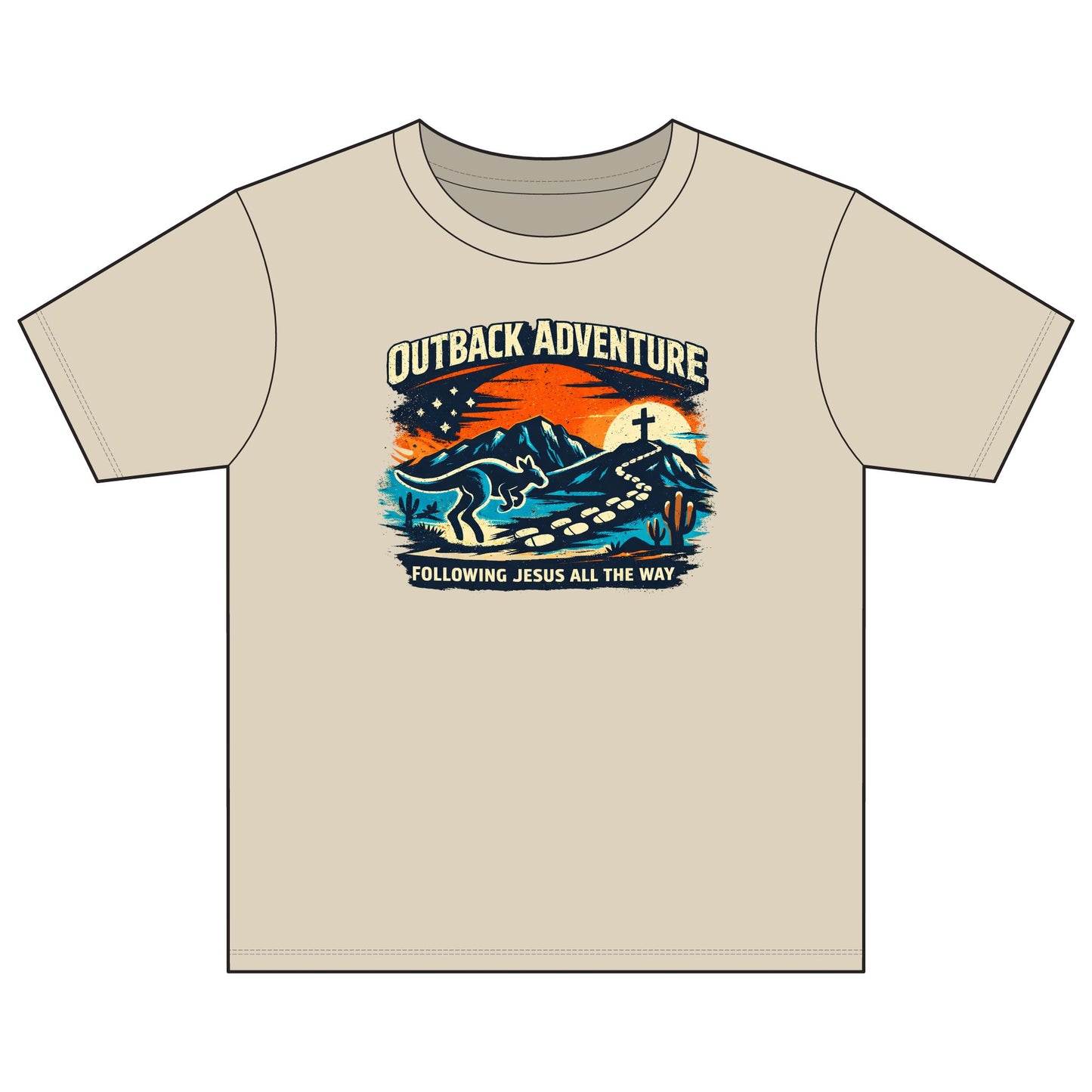 Youth SIZE VBS T — "Following Jesus All the Way"